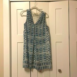 Blue & white short dress